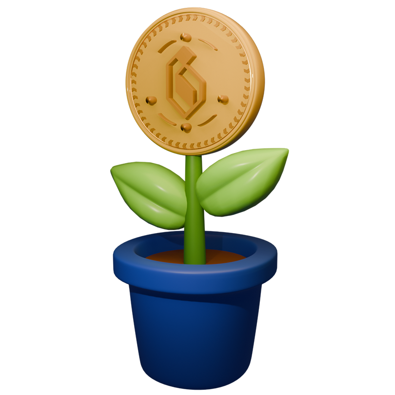 Flor con pistilo de moneda